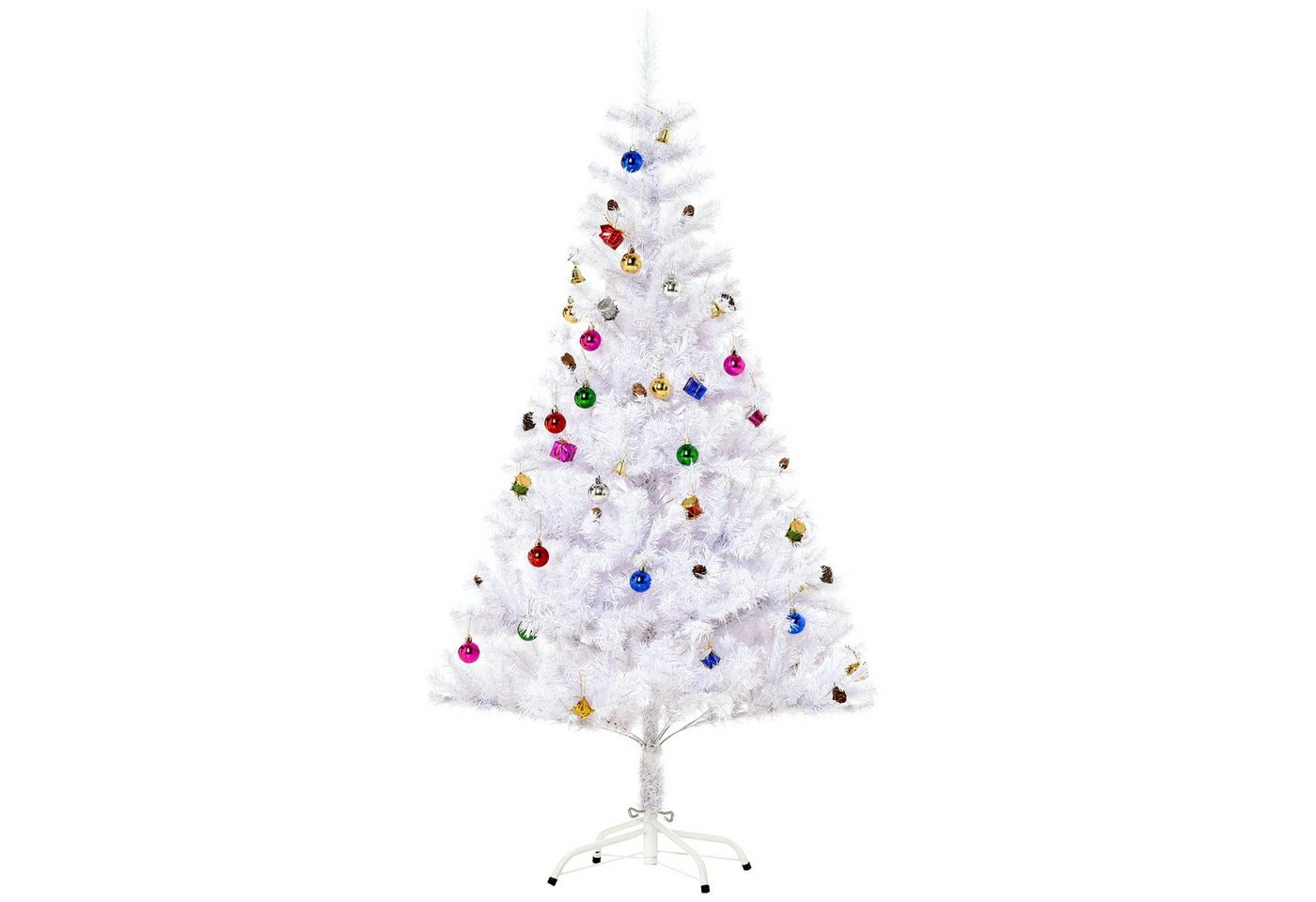 HOMCOM Künstlicher Weihnachtsbaum Künstlicher Weihnachtsbaum, 85 x 150 cm (BxH), weiß von HOMCOM