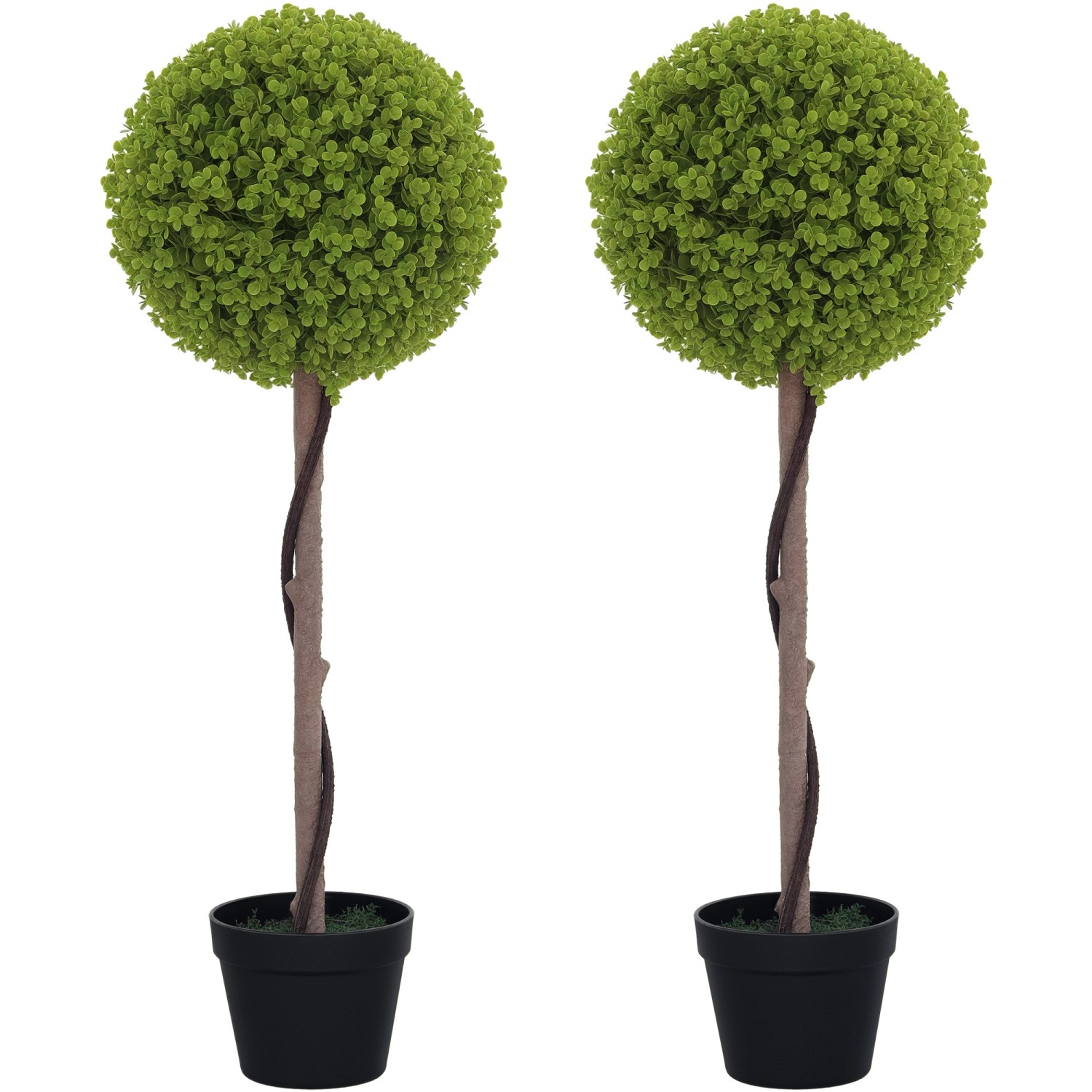HOMCOM Kunstpflanze 2er-Set Kunststoff Zement Ø28 x 90 cm HOMCOM Kunstpflanze 2er-Set Kunststoff Zement Ø28 x 90 cm von HOMCOM