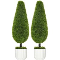 Kunstpflanze Zypresse 2er-Set 90 cm Künstliche Pflanzen Kunstbaum im Topf Kunstpflanze Zypresse 2er-Set 90 cm Künstliche Pflanzen Kunstbaum im Topf von HOMCOM