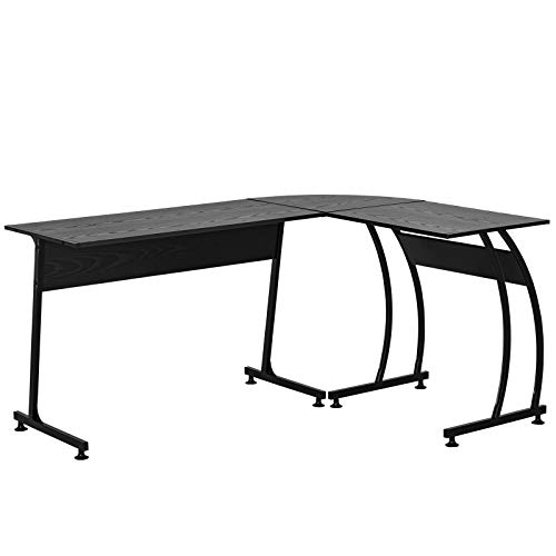 HOMCOM L-Form Computertisch Eckschreibtisch Arbeitstisch Minimalistisch Spanplatte Metall platzsparender Gaming PC Workstation für Home-Office Schwarz 112,5 x 152 x 74 cm HOMCOM L-Form Computertisch Eckschreibtisch Arbeitstisch Minimalistisch Spanplatte Metall platzsparender Gaming PC Workstation für Home-Office Schwarz 112,5 x 152 x 74 cm von HOMCOM