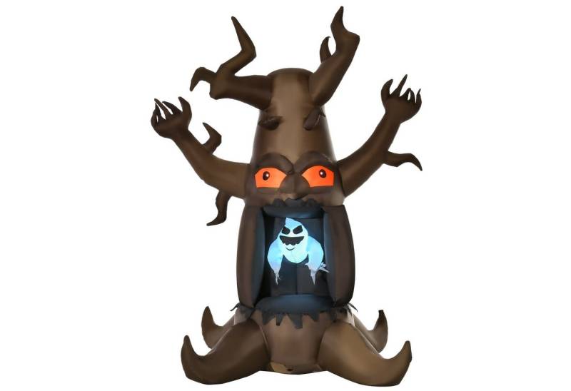 HOMCOM LED-Dekofigur Aufblasbarer Ghost Baum mit 3 LED-Lichter von HOMCOM