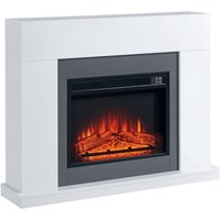 HOMCOM LED Elektrokamin Standkamin Kaminofen mit Flammeneffekt 1800/2000W Innenraumheizung mit Holzrahmen Dekokamin MDF Weiß 113 x 26,6 x 87,5 cm HOMCOM LED Elektrokamin Standkamin Kaminofen mit Flammeneffekt 1800/2000W Innenraumheizung mit Holzrahmen Dekokamin MDF Weiß 113 x 26,6 x 87,5 cm von HOMCOM