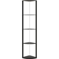 HOMCOM LED Stehlampe 5-stufige dimmbar Stehleuchte mit Regal,  RGB Farbwechsel, Fernbedienung Standleuchte für Wohnzimmer Schlafzimmer   Aosom von HOMCOM