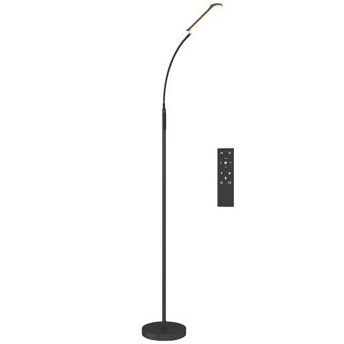 HOMCOM LED Stehlampe Dimmbar Stehleuchte mit Fernbedienung & Touch-Steuerung, Wohnzimmer Standleuchte mit 360° verstellbarer Schwanenhals, 1-Stunden-Timer, Memory-Funktion Schwarz HOMCOM LED Stehlampe Dimmbar Stehleuchte mit Fernbedienung & Touch-Steuerung, Wohnzimmer Standleuchte mit 360° verstellbarer Schwanenhals, 1-Stunden-Timer, Memory-Funktion Schwarz von HOMCOM