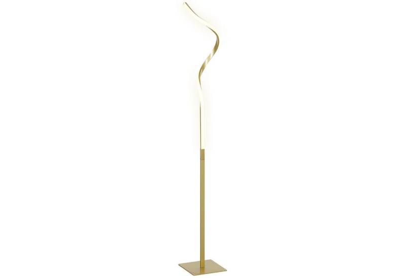 HOMCOM LED Stehlampe Stehleuchte mit Fußschalter, 3 Lichtfarben, LED, Modern 146 cm Stehleuchte für Schlafzimmer, Gold von HOMCOM