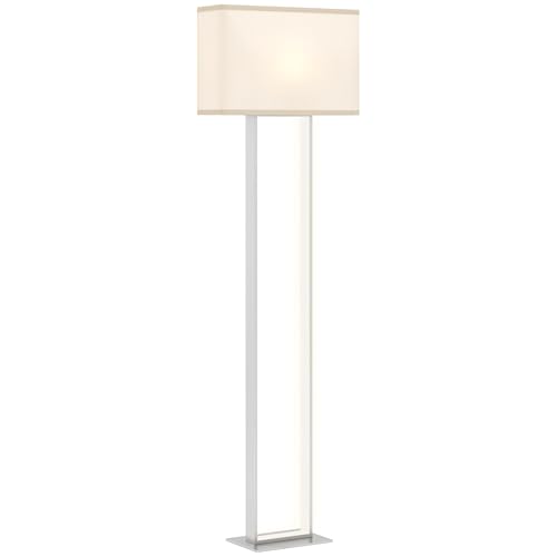 HOMCOM LED Stehlampe Wohnzimmer Stehleuchte mit Leinen-Lampenschirm, minimalistische Standleuchte Nachtleuchte für Schlafzimmer Weiß HOMCOM LED Stehlampe Wohnzimmer Stehleuchte mit Leinen-Lampenschirm, minimalistische Standleuchte Nachtleuchte für Schlafzimmer Weiß von HOMCOM