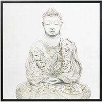 HOMCOM Leinwand, Canvas Wand Art mit einem meditierenden Buddha 83 x 83 cm von HOMCOM