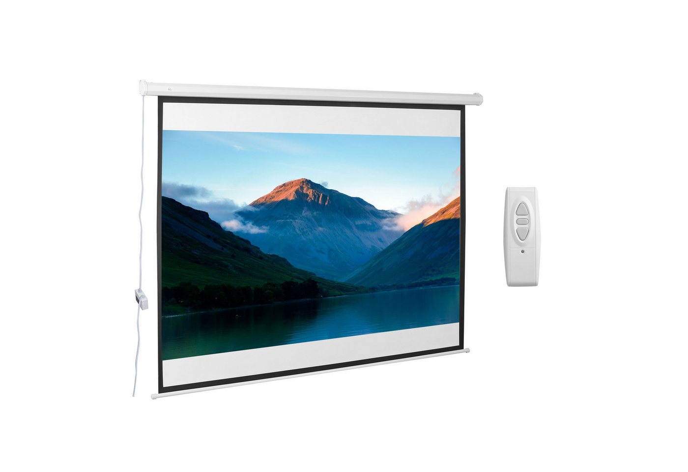 HOMCOM Leinwand Projektionsleinwand mit Fernbedienung, für Heimkino und Präsentation, Weiß HOMCOM Leinwand Projektionsleinwand mit Fernbedienung, für Heimkino und Präsentation, Weiß von HOMCOM