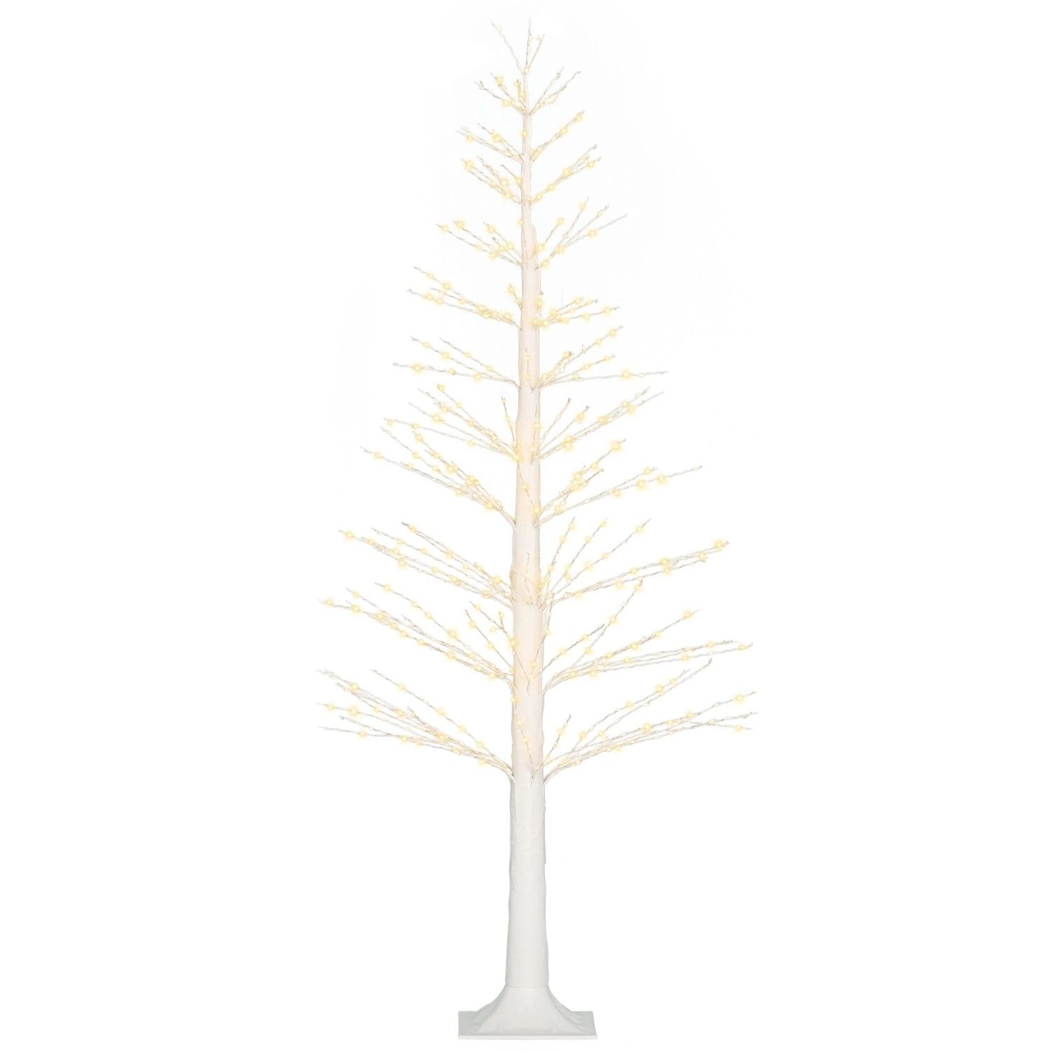 HOMCOM Lichterbaum Kunstbaum Kunststoff Weiß 21L x 21B x 150H cm HOMCOM Lichterbaum Kunstbaum Kunststoff Weiß 21L x 21B x 150H cm von HOMCOM
