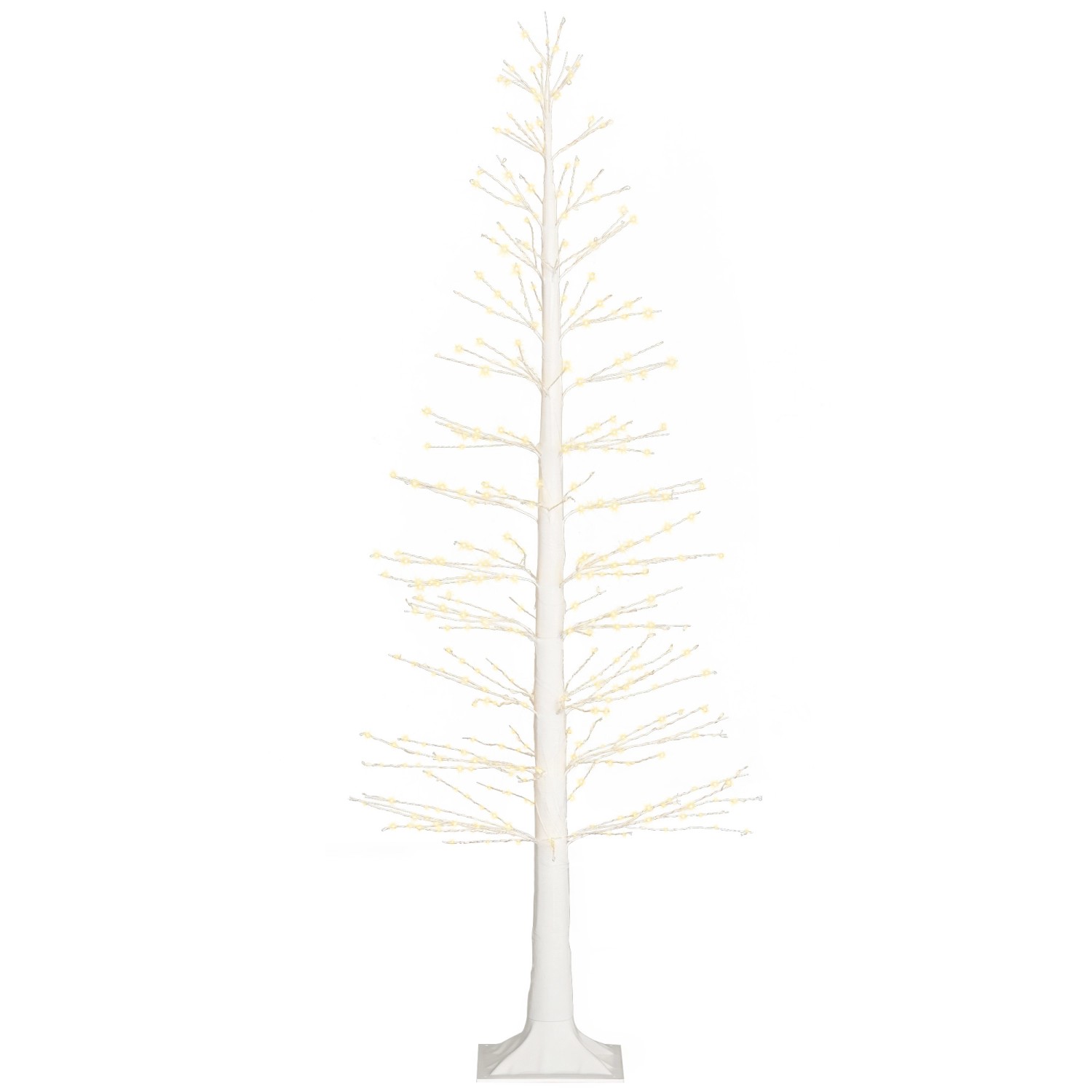 HOMCOM Lichterbaum Kunstbaum Kunststoff Weiß 26L x 26B x 180H cm HOMCOM Lichterbaum Kunstbaum Kunststoff Weiß 26L x 26B x 180H cm von HOMCOM