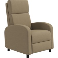 HOMCOM Liegestuhl Relaxsessel Loungesessel mit manuell verstellbarer Rückenlehne bis zu 160°, integrierte Fußstütze für Wohnzimmer Schlafzimmer Büro Heimkino, Belastbarkeit 120 kg, Beige   Aosom von HOMCOM