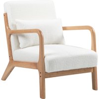 HOMCOM Lounge-Sessel mit Massivholzrahmen Lounge-Sessel - tiefe Sitzfläche - Armlehnen - cremefarbener Samt Aosom HOMCOM Lounge-Sessel mit Massivholzrahmen Lounge-Sessel - tiefe Sitzfläche - Armlehnen - cremefarbener Samt Aosom von HOMCOM