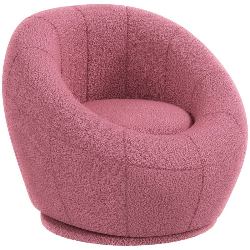 HOMCOM Loungesessel Drehbarer Plüschsessel von HOMCOM