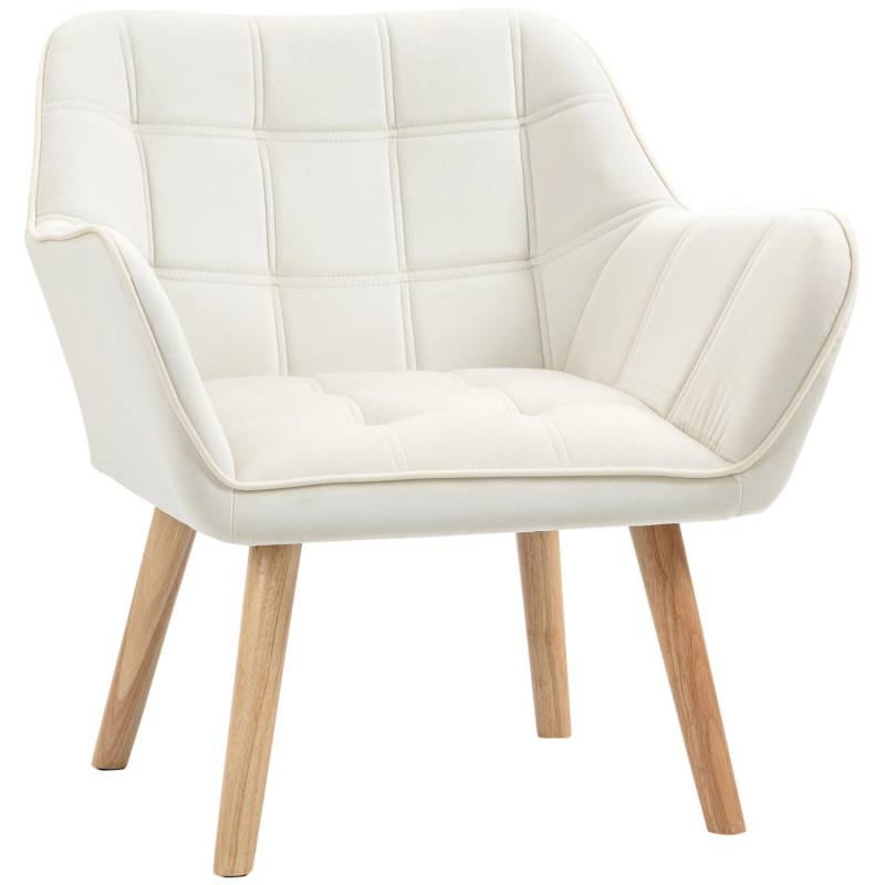 HOMCOM Loungesessel mit Samt Erhöhte Beine 67 x 61,5 x 71 cm von HOMCOM