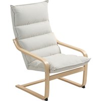 HOMCOM Loungesessel moderner Freizeitsessel Schlafzimmersessel mit gebogenen Armlehnen, Kissen, Samt-Sessel - 67 x 83 x 105 cm, creme Aosom HOMCOM Loungesessel moderner Freizeitsessel Schlafzimmersessel mit gebogenen Armlehnen, Kissen, Samt-Sessel - 67 x 83 x 105 cm, creme Aosom von HOMCOM