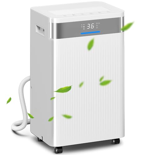 HOMCOM Luftentfeuchter 20L/24h elektrisch Entfeuchter Leise Raumentfeuchter mit Schlafmodus, Feuchtigkeitsanzeige, Timer, Kindersicherung, Memoryfunktion, 4,5L Wassertank für Wohnung Weiß von HOMCOM
