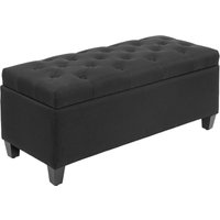HOMCOM Luxus Sitzbank Polsterbank mit Stauraum Armlehnen Polyester Holz HOMCOM Luxus Sitzbank Polsterbank mit Stauraum Armlehnen Polyester Holz von HOMCOM