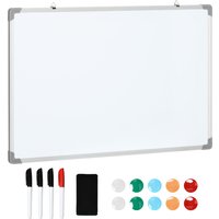 HOMCOM Magnetisches Whiteboard Magnettafel mit 4 Stiften, 1 Schwamm, 10 Magneten, Trocken abwischbar, Weiß Aosom HOMCOM Magnetisches Whiteboard Magnettafel mit 4 Stiften, 1 Schwamm, 10 Magneten, Trocken abwischbar, Weiß Aosom von HOMCOM