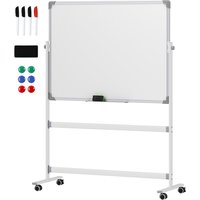 HOMCOM Magnetisches Whiteboard 120 x 90 cm Doppelseitiges Magnettafel mit Ständer, Rollen, 6 Marker & 1 Radierschwamm, 360° schwenkbare, 3-stufig verstellbare Magnetboard für Büro, Zuhause Aosom HOMCOM Magnetisches Whiteboard 120 x 90 cm Doppelseitiges Magnettafel mit Ständer, Rollen, 6 Marker & 1 Radierschwamm, 360° schwenkbare, 3-stufig verstellbare Magnetboard für Büro, Zuhause Aosom von HOMCOM