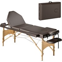 HOMCOM Massagebett Klappbar Tragbar Professionelle Ästhetikliege 3-Zonen-Holz Verstellbare Höhe Kopfstütze Armlehnen für Spa Wimpern Tattoo 215x60x64-89 cm Dunkelbraun Aosom HOMCOM Massagebett Klappbar Tragbar Professionelle Ästhetikliege 3-Zonen-Holz Verstellbare Höhe Kopfstütze Armlehnen für Spa Wimpern Tattoo 215x60x64-89 cm Dunkelbraun Aosom von HOMCOM