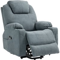 HOMCOM Massagesessel Aufstehhilfe, elektrisch, mit 8 Massagepunkten, Liegefunktion, Heizfunktion, Schaumstoff, 90x101x107cm, Dunkelgrau   Aosom von HOMCOM