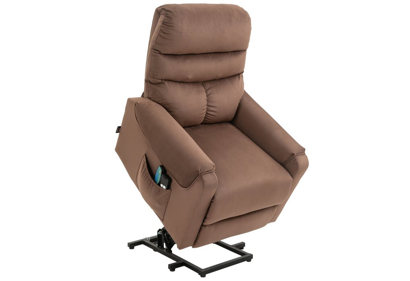 HOMCOM Massagesessel Aufstehsessel (Set, 1-St., Massagesessel), Massagesessel mit Liegefunktion, Braun von HOMCOM