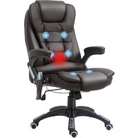 HOMCOM Massagesessel, Bürosessel, Bürostuhl, Chefsessel, Gamingsessel mit 6 Punkt Vibrations Massage, Wärmefunktion, Kunstleder   Aosom von HOMCOM