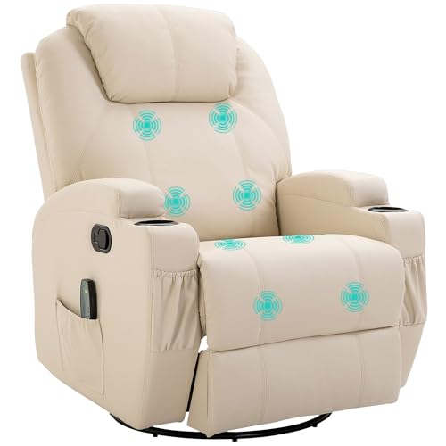 HOMCOM Massagesessel Elektrisch Relaxsessel Fernsehsessel Massagefunktion 5 Massage-Modi Liegefunktion Kunstleder Holz Metall Schaumstoff Cremeweiß 84 x 92 x 109 cm HOMCOM Massagesessel Elektrisch Relaxsessel Fernsehsessel Massagefunktion 5 Massage-Modi Liegefunktion Kunstleder Holz Metall Schaumstoff Cremeweiß 84 x 92 x 109 cm von HOMCOM