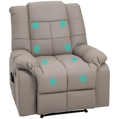 HOMCOM Massagesessel Fernsehsessel Elektrisch Relaxsessel mit Massagefunktion Kunstleder Holz Stahl Schaumstoff Grau 94 x 99 x 99 cm HOMCOM Massagesessel Fernsehsessel Elektrisch Relaxsessel mit Massagefunktion Kunstleder Holz Stahl Schaumstoff Grau 94 x 99 x 99 cm von HOMCOM