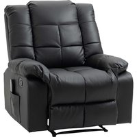 HOMCOM Relaxsessel Kunstleder, Belastbarkeit 160 kg, stressless Sessel elektrisch, Schwarz   Aosom.de von HOMCOM