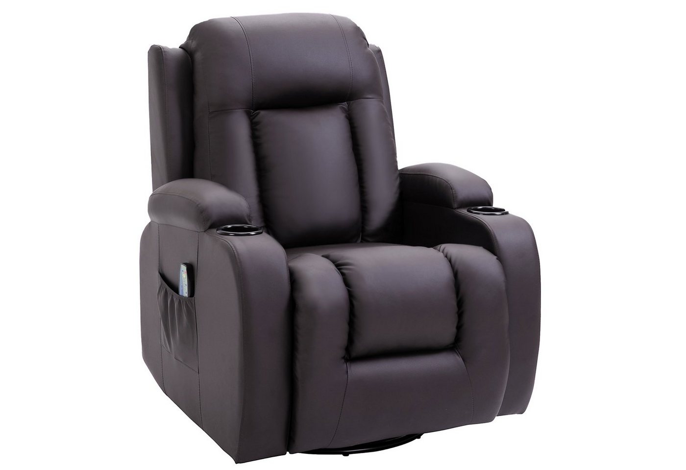 HOMCOM Massagesessel Fernsehsessel mit 8 Massagemodi, Fernbedienung (TV-Sessel, 1-St., Ruhesessel), mit Becherhalter von HOMCOM