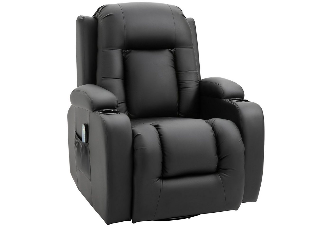 HOMCOM Massagesessel Fernsehsessel mit 8 Massagemodi, Fernbedienung (TV-Sessel, 1-St., Ruhesessel), mit Becherhalter von HOMCOM