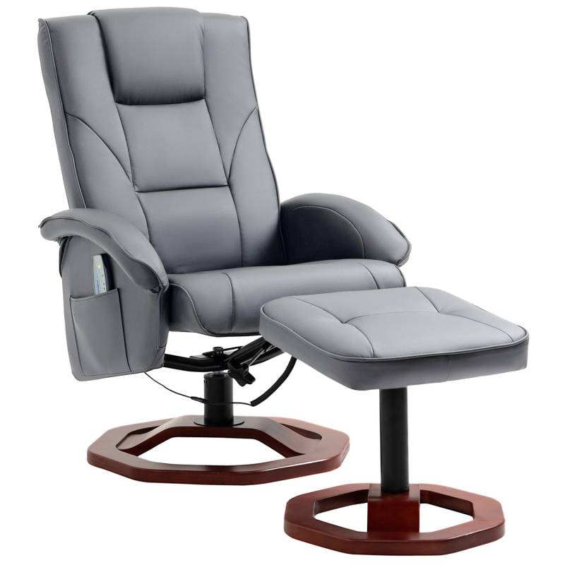 HOMCOM Massagesessel Kunstleder Stahl Dunkelgrau Braun 73L x 83B x 106H cm HOMCOM Massagesessel Kunstleder Stahl Dunkelgrau Braun 73L x 83B x 106H cm von HOMCOM
