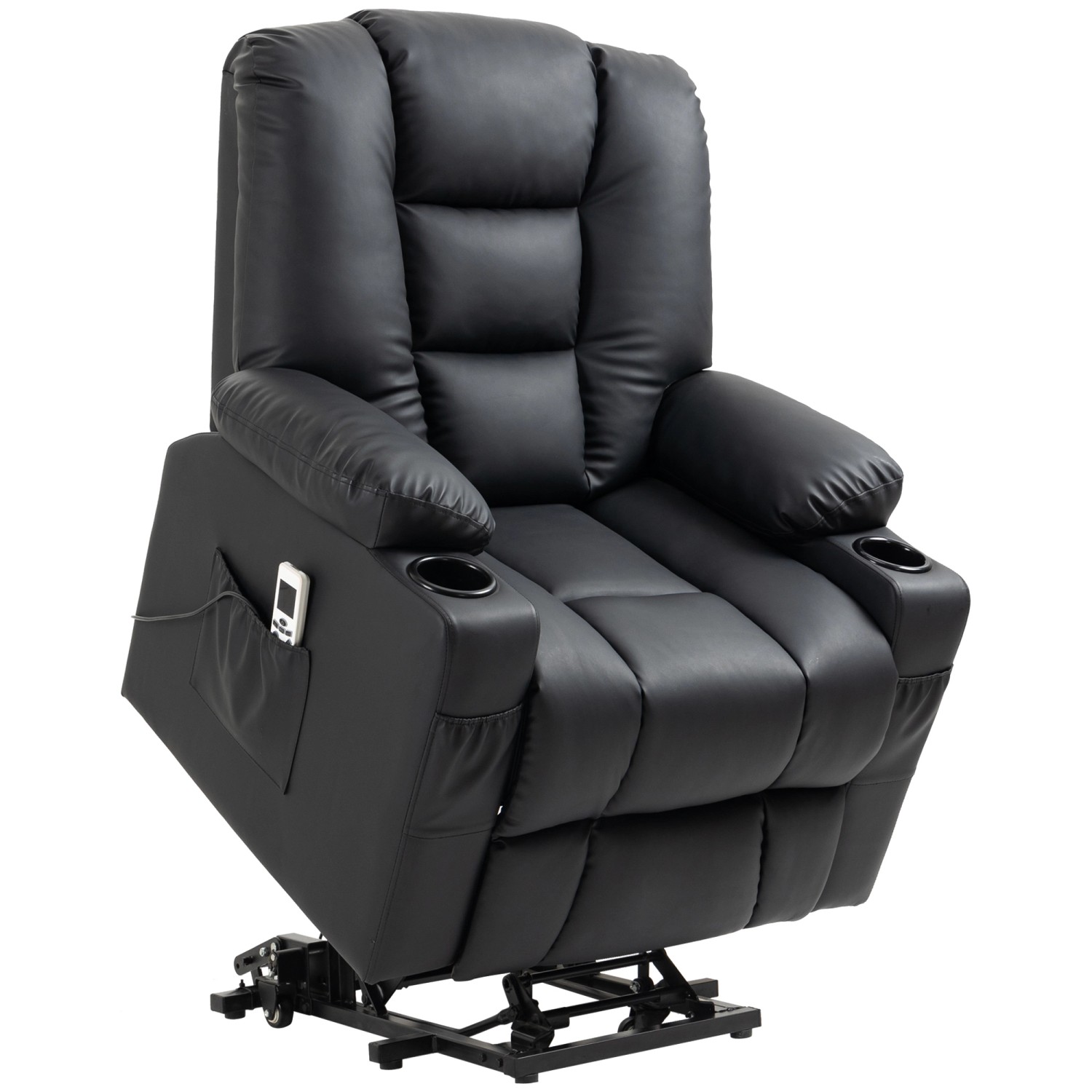 HOMCOM Massagesessel Kunstleder Stahl Schwarz 90L x 98B x 102H cm HOMCOM Massagesessel Kunstleder Stahl Schwarz 90L x 98B x 102H cm von HOMCOM