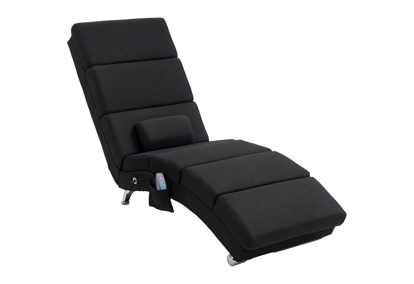 HOMCOM Massagesessel Relaxliege mit Massagefunktion (Elektrischer Loungesessel, 1-St., Sessel mit hoher Rückenlehne, Fernbedienung), Fernsehsessel mit 5 Modi, Kissen, Schwarz von HOMCOM