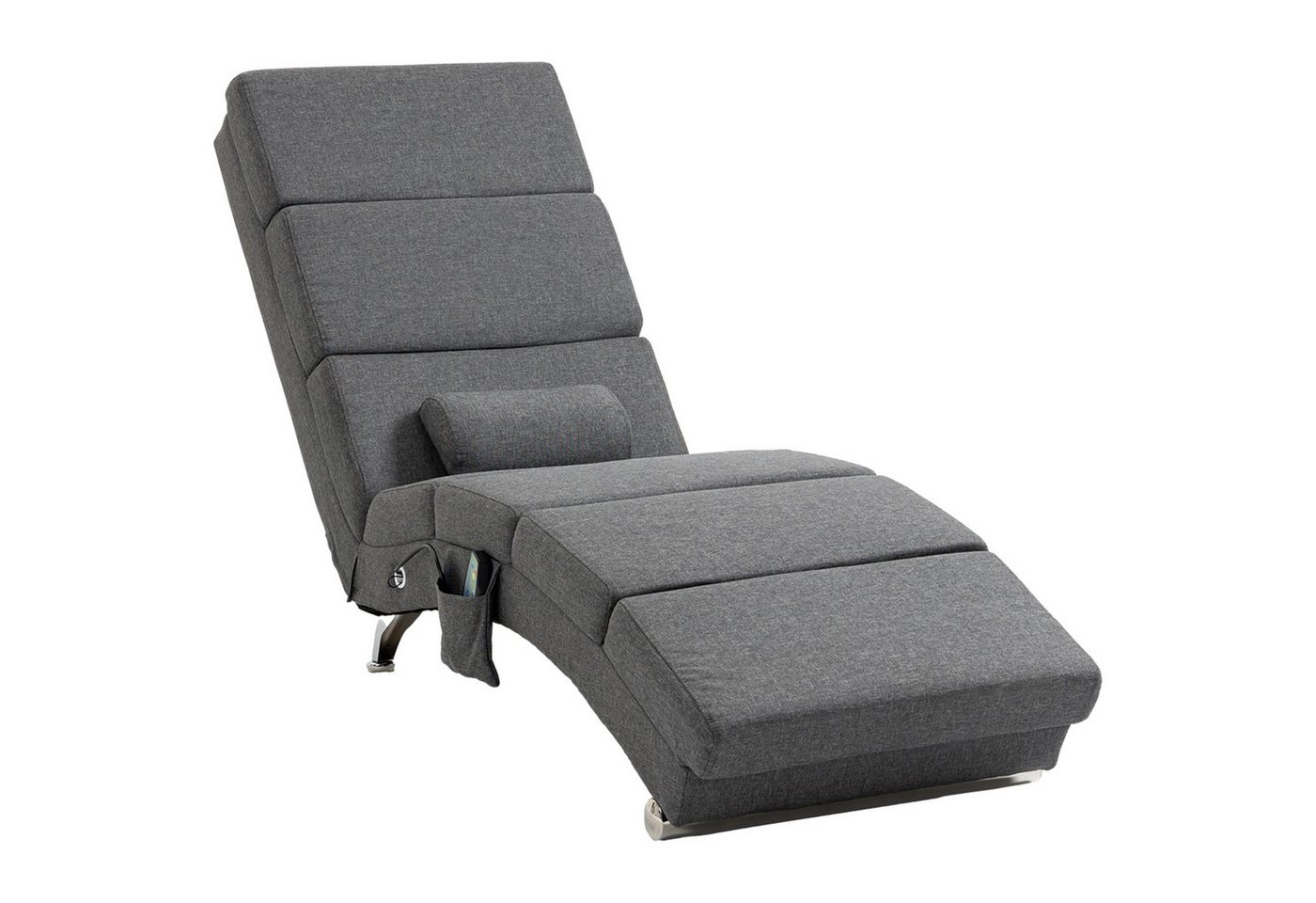 HOMCOM Massagesessel Relaxliege mit Massagefunktion elektrisch (Loungesessel, 1-St., Fernsehsessel), mit 5 Modi, Kissen, Dunkelgrau von HOMCOM
