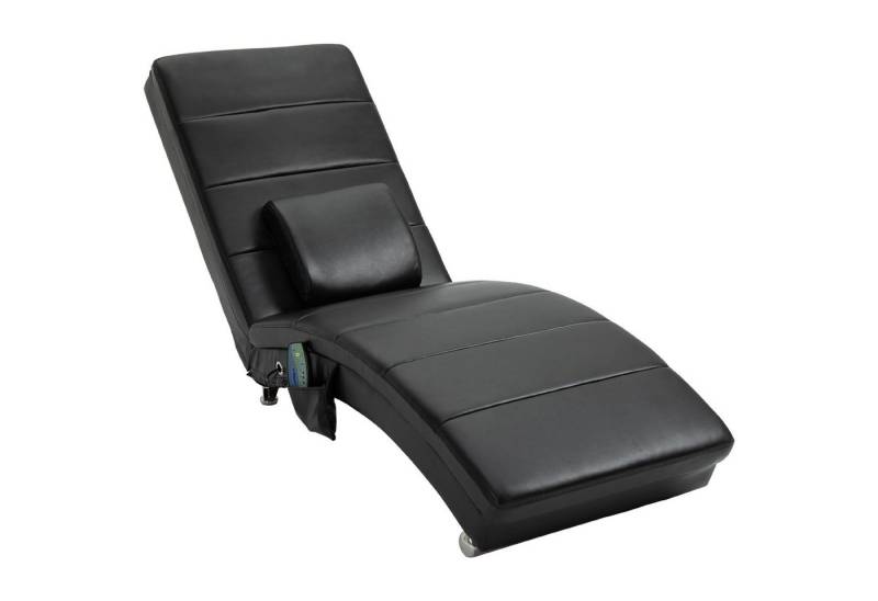 HOMCOM Massagesessel Relaxliege mit Massagefunktion (Liegesessel, 1-St., Lounge Sessel), Schwarz 58 x 163 x 87 cm von HOMCOM