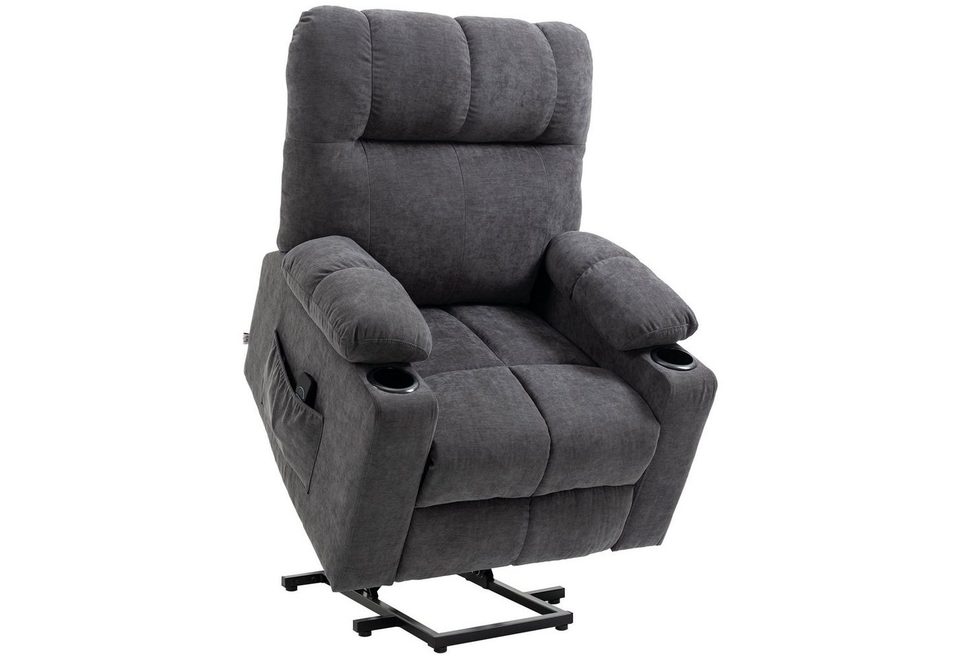HOMCOM Massagesessel Sessel mit Aufstehhilfe, Elektrischer Kinosessel mit Massagefunktion (1-St) von HOMCOM