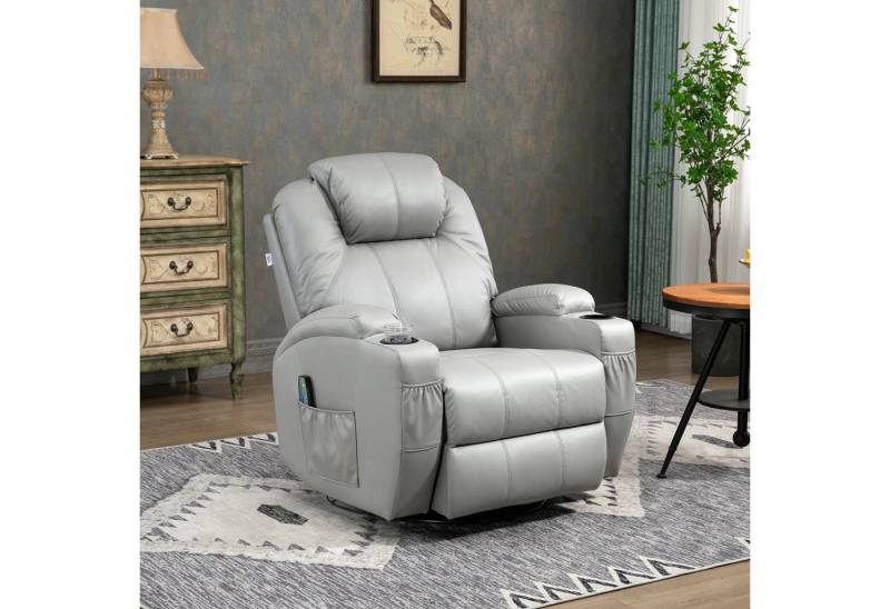 HOMCOM Massagesessel TV-Sessel Ruhesessel mit 8 Massagemodi (Relaxsessel, 1-St., Liegesessel), mit Fernbedienung von HOMCOM