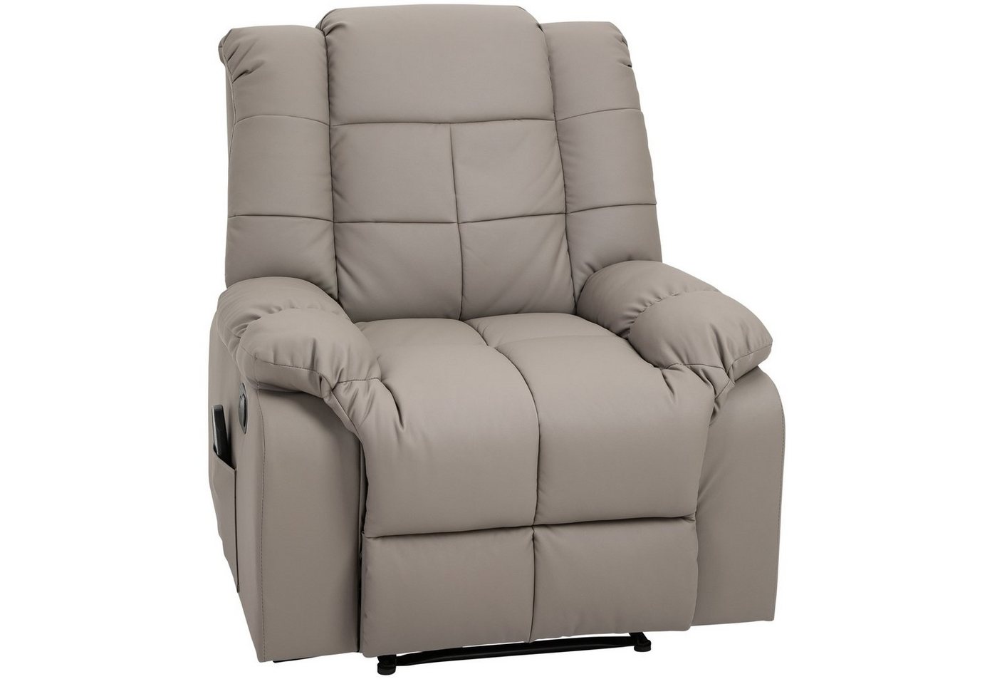 HOMCOM Massagesessel mit 8 Vibrationspunkten, aus Kunstleder, 94 x 99 x 99cm (Relaxsessel, 1-St., Fernsehsessel), für Wohnbereich, Schwarz von HOMCOM