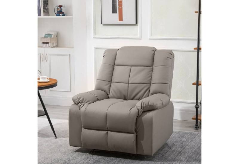 HOMCOM Massagesessel mit 8 Vibrationspunkten, aus Kunstleder, 94 x 99 x 99cm (Relaxsessel, 1-St., Fernsehsessel), für Wohnbereich, Schwarz von HOMCOM