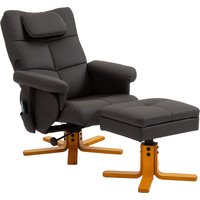 HOMCOM Massagesessel mit Fußhocker Relaxsessel - Rückenlehne bis 135° verstellbar, Stauraum, Kopfstütze und Fernbedienung - synthetischer Bezug Braun Aosom HOMCOM Massagesessel mit Fußhocker Relaxsessel - Rückenlehne bis 135° verstellbar, Stauraum, Kopfstütze und Fernbedienung - synthetischer Bezug Braun Aosom von HOMCOM