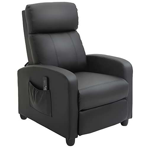 HOMCOM Massagesessel mit Liegefunktion, Relaxsessel mit Massagefunktion, Fernsehsessel mit Fernbedienung, Massagesofa mit Rückenlehne, elektrisch, Schwarz von HOMCOM