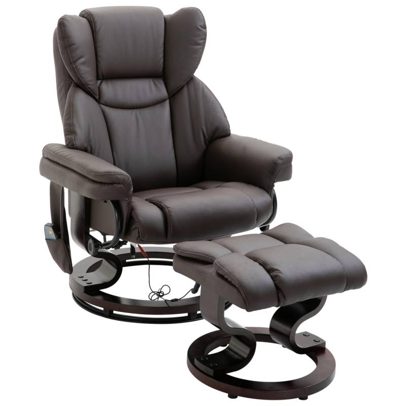 HOMCOM Massagesessel mit Liegefunktion Kunstleder Braun 79 x 82 x 101 cm HOMCOM Massagesessel mit Liegefunktion Kunstleder Braun 79 x 82 x 101 cm von HOMCOM