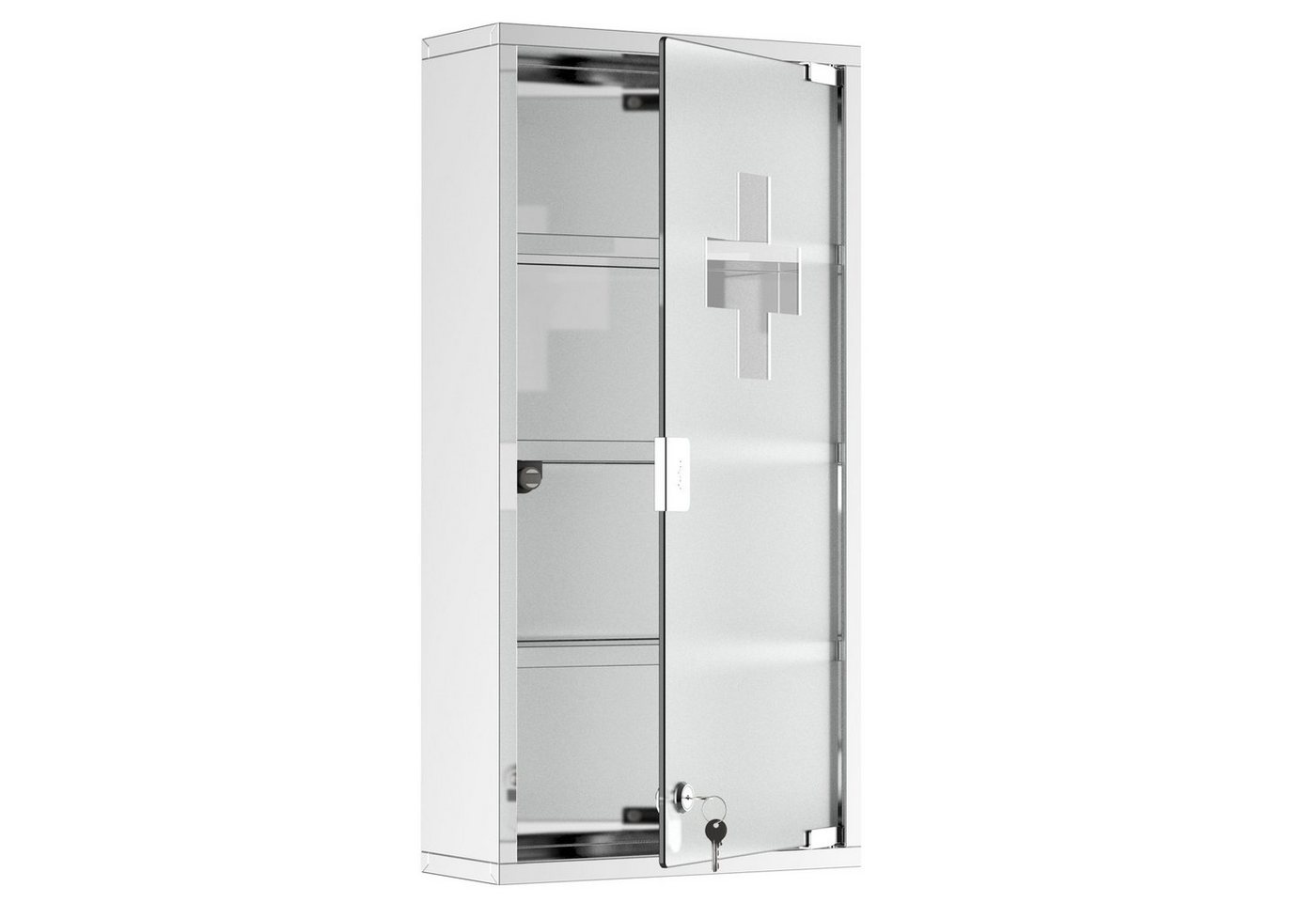 HOMCOM Medizinschrank Medizinschrank mit 4 Fachböden HOMCOM Medizinschrank Medizinschrank mit 4 Fachböden von HOMCOM