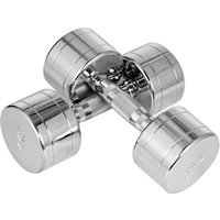 HOMCOM Metall Kurzhanteln  2er-Set 2 x 7 KG Hanteln mit gerändeltem Griff, kompakte Form, rutschfeste Fitness Hanteln, Silber, 24x9x9 cm  Aosom.de von HOMCOM