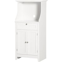 HOMCOM Mikrowellenschrank für die Küche mit 1 Schublade, 2 Türen 60 x 40 x 122,5 cm - MDF - Weiß   Aosom von HOMCOM