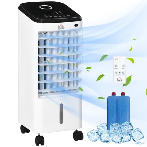 HOMCOM Mini Klimagerät 3 in 1 Luftbefeuchter Tragbarer Luftkühler Fan mit 3 Stufen, 60° Oszillation Timerfunktion, Fernbedienung für Schlafzimmer, Büro HOMCOM Mini Klimagerät 3 in 1 Luftbefeuchter Tragbarer Luftkühler Fan mit 3 Stufen, 60° Oszillation Timerfunktion, Fernbedienung für Schlafzimmer, Büro von HOMCOM