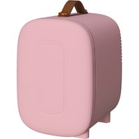 HOMCOM Mini Kühlschrank 4 L Kleiner Kosmetikkühlschrank mit Kühl- und Heizfunktion, Tragbarer Schönheitskühlschrank für Kosmetik, Getränke, Obst, Rosa   Aosom von HOMCOM