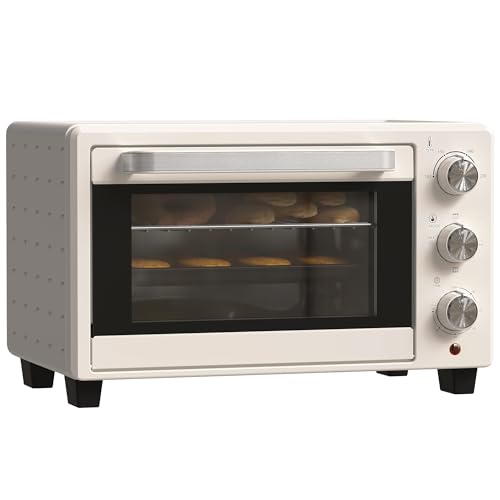 HOMCOM Minibackofen 21L 1400W 60 Min. Timer, Kleinbackofen mit 100 °C-230 °C einstellbar Temperatur Garzeit, Mini Ofen mit Backblech, Drahtgestell, Tischofen aus Metall, Cremeweiß HOMCOM Minibackofen 21L 1400W 60 Min. Timer, Kleinbackofen mit 100 °C-230 °C einstellbar Temperatur Garzeit, Mini Ofen mit Backblech, Drahtgestell, Tischofen aus Metall, Cremeweiß von HOMCOM